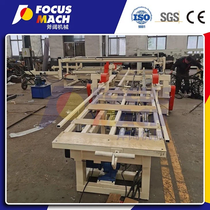 4 Four Side Grinding Trimming Saw Plywood Cutting Edges Saw Machine suppliers